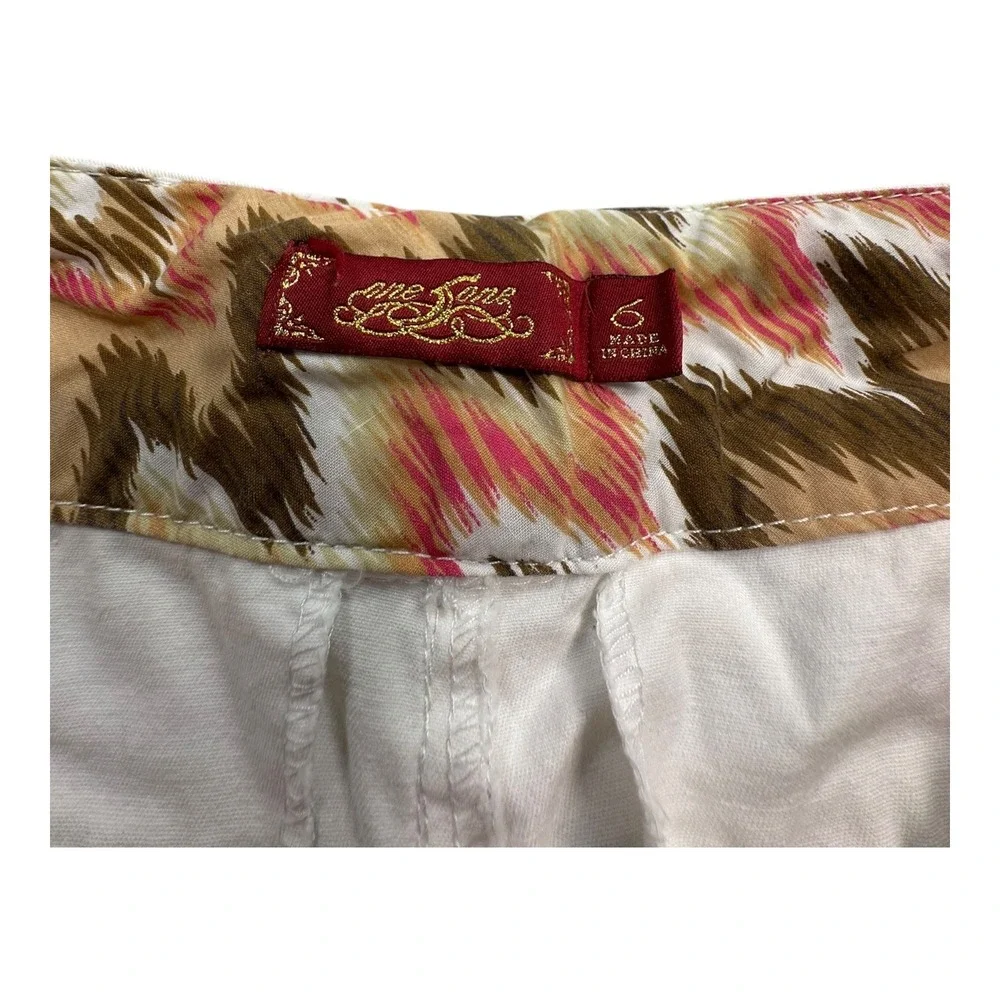 Ella Moss Womens White Pleated Hem Shorts Size 6 Zip Fly Pockets